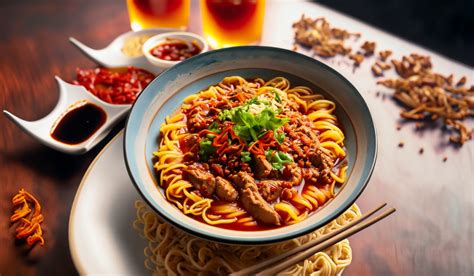  Dandan Noodles: Un esplosione di sapori piccanti e una danza armoniosa di texture!